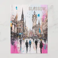 Glasgow Scotland Travel Postcard