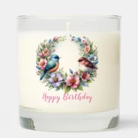 Love Birds Spring Flowers Floral Scented Candle