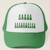 Merry Christmas Tree Font Trucker Hat