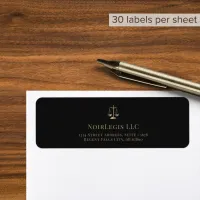 Professional Justice Scale Return Address Label