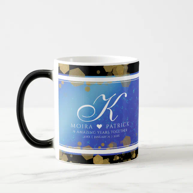 Elegant 9th Lapis Lazuli Wedding Anniversary Magic Mug