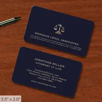 Blue Gold Law Firm Business Card