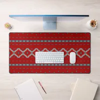 Southwest Mesas Red and Turquoise Geometric Print Desk Mat