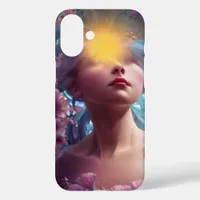 Vicky has her head in the floral clouds AI Art iPhone 16 Plus Case