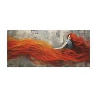 Hair in Waves painting Canvas Print