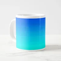 Sea and Sky Blue and Green Gradient Large Coffee Mug