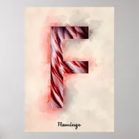 F is For Flamingo Poster