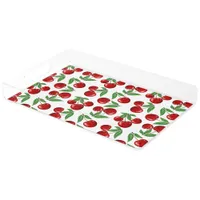 Red Cherries Graphic All Over Pattern Acrylic Tray