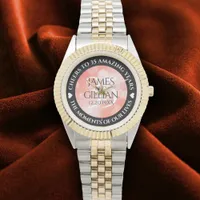 Elegant 35th Coral Wedding Anniversary Watch