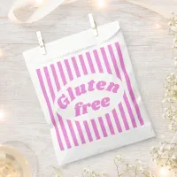 Gluten Free Pink White Candy Stripe Favor Bag