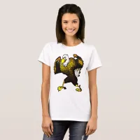 Fighting Eagle Cartoon Womens T-Shirt