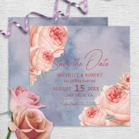 Romantic Watercolor Floral Wedding Save The Date Invitation