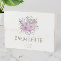 Watercolor Bouquet Cards & Gifts Lilac ID654 Wooden Box Sign