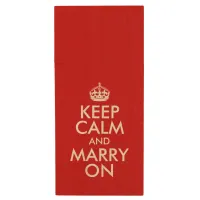 Customizable Keep Calm and Marry On Wood USB Flash Drive