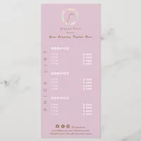 Elegant Holographic Monogram Pink Business Card