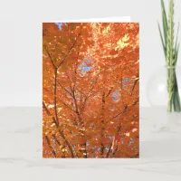 Fall Leaves Autumn Blessings Blank Card