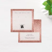 Add A Logo Rose Gold Glitter Earring Display Card