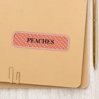 Peach Polka Dots Custom Dog Cat Pet Name Patch