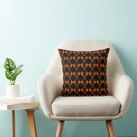 Halloween Black Skulls Throw Pillow