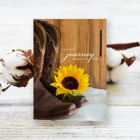 Rustic Country Sunflower Western Wedding Journey Invitation