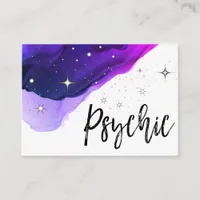 *~* Psychic Medium Watercolor Stars Lavender Business Card