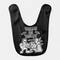 Funny Monsters Trick or Treat Baby Bib