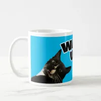 Wake Up Funny Cat Photo Slogan Humor Coffee Mug