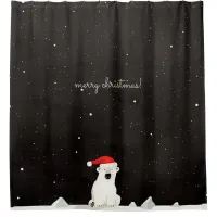 Merry Christmas Polar Bear! Shower Curtain