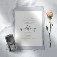 Simply Minimalist Wedding Black ID523 Invitation