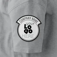 Your Round Company Logo Custom Black + White Patch