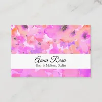 *~* Chic Popular Flower Pink Lavender Watercolor Business Card