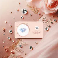 Elegant Rose Gold and Blush Pink Wedding Planner Business Card