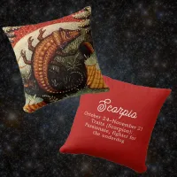 Scorpio the Scorpion Zodiac Sign Birthday Throw Pillow