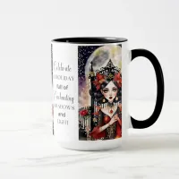 Enchanting Goth Fairy Christmas Mug