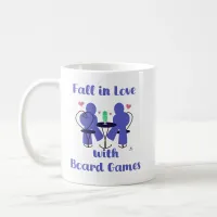 Fall In Love With Board Games Meeple Motto Coffee Mug