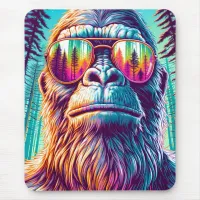 Personalized Cool Bigfoot in Hip Sunglasses Mouse Pad