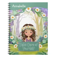 Boho Girl Green "Take Care of Yourself" Notebook