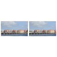 Colorful Houses of Willemstad, Curacao Pillow Case