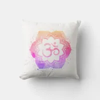 *~* OM AUM Symbol Outdoor Lotus Flower Mandala Outdoor Pillow