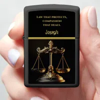 Lady Justice With Scales Art Zippo Lighter