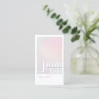 Stylish Pastel Paper Cut Holographic Business Card