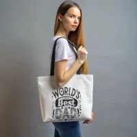 World's Best Dad Vintage Typography  Tote Bag