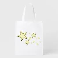 Golden Starburst Grocery Bag