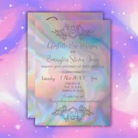 Elegant Mother-of-Pearl Colorful Wedding Invitation