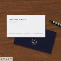 Simple Professional Attorney at Law Business Card