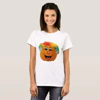 Jack o' Lantern Clown Face, Halloween Pumpkin T-Shirt