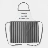 Simple Grey Stripe Mom's Home Cooking Apron