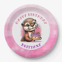 Otter Themed Girl's Birthday Party  Paper Plates