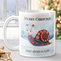 Snail Pun Humor Funny Merry Christmas Personalized Coffee Mug