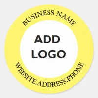 Personalized Business Logo   Classic Round Sticker